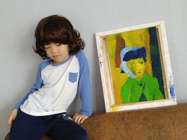 "손이 내마음대로 붓따라 갔어요" 9살 '리틀 피카소' 김하민