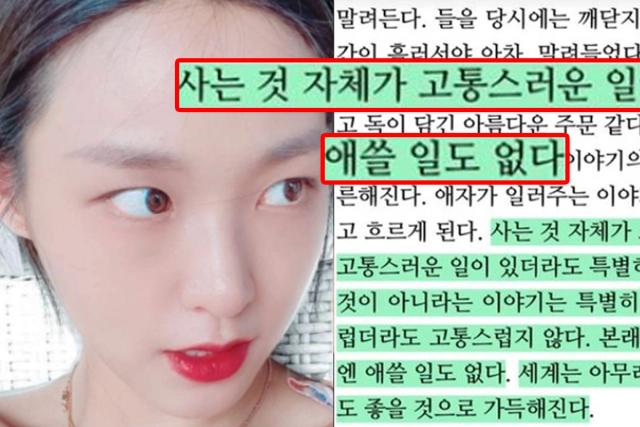 “사는 것 자체가 고통” 충격적인 글 올려 팬들 걱정시킨 AOA 멤버