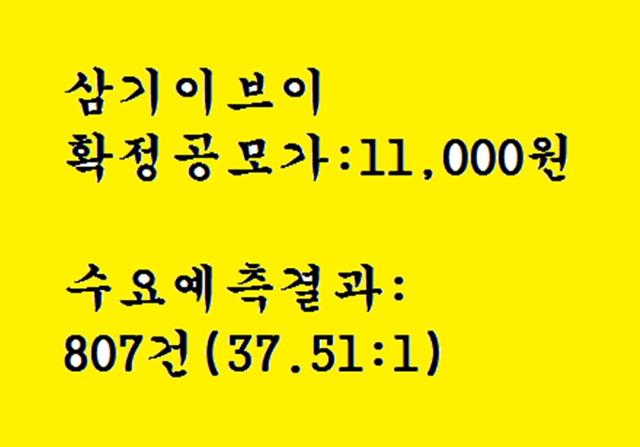 삼기이브이 공모주청약