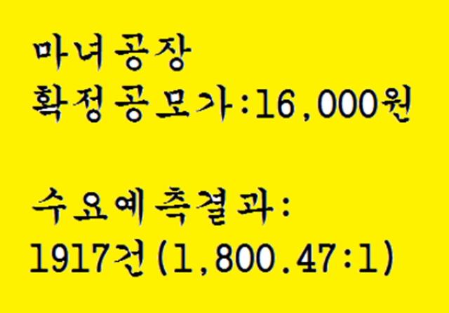 마녀<strong>공장</strong> 공모주청약