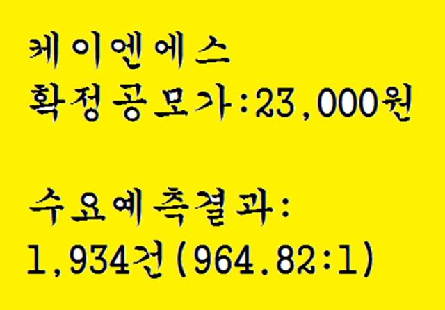 케이엔에스 공모주청약