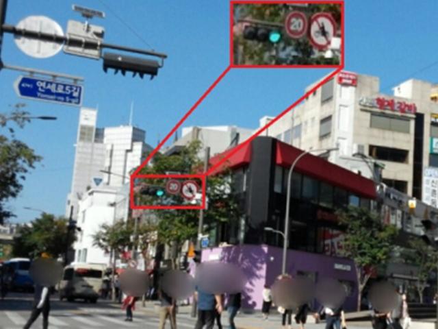 약 10분간 73명이 '무단횡단'을 했다