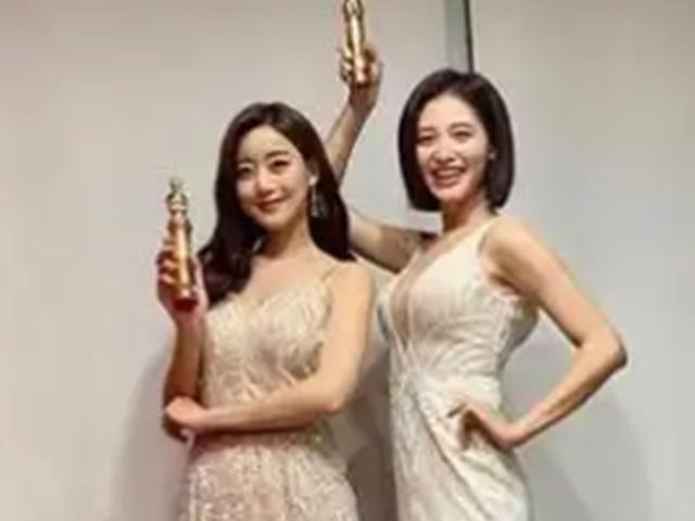 나란히 연기상 받은 '<strong>레인보우</strong>' 김재경x오승아, 감추지 못하는 기쁨