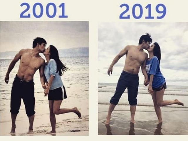 <strong>차인표</strong>♥신애라, 18년 전 입맞춤 재연...잉꼬부부의 달달 일상