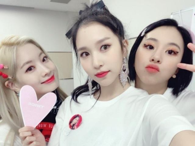 미나, 활동 잠정 중단 중 보여준 근황...다현X채영과 꽃보다 아름다운 쓰리샷