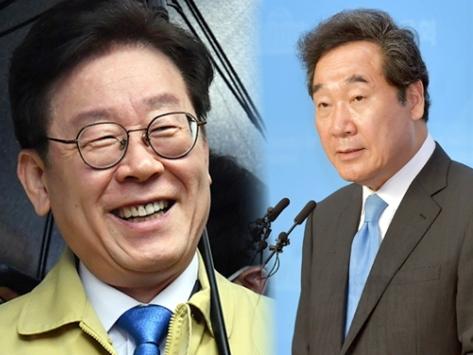 <strong>총리</strong>효과 빠진 ‘이낙연’ vs 지사효과 누린 ‘이재명’