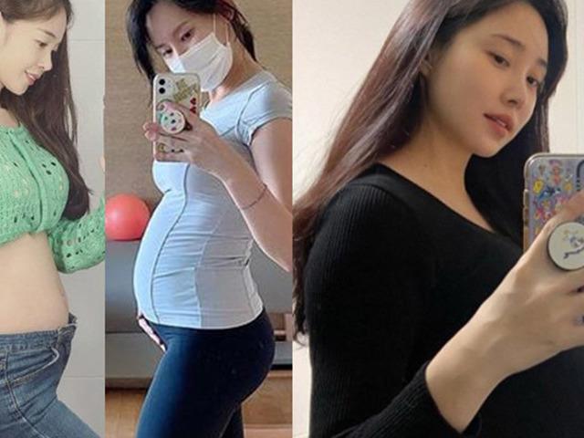 “너무 무거워요..” 갑자기 만삭 몸매 공개한 연예인들이 올린 사진