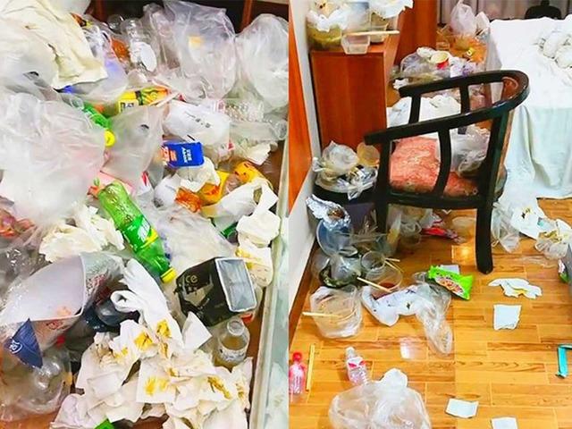 “저런데서 잠이 오나” 한 달간 중국 남성이 머물렀던 <strong>호텔</strong> 내부