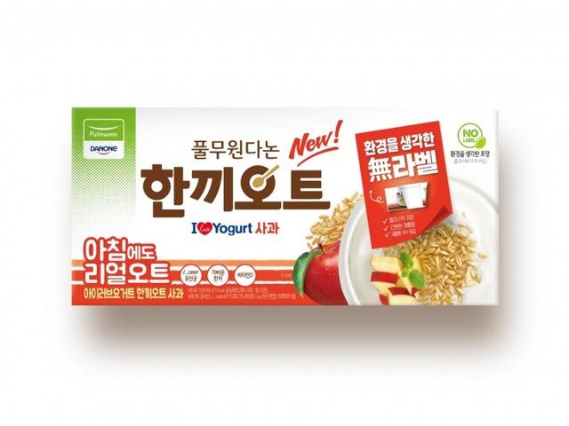 ‘통귀리에 사과올린 <strong>아침식사</strong>’ 풀무원다논, ‘한끼오트 사과’ 출시