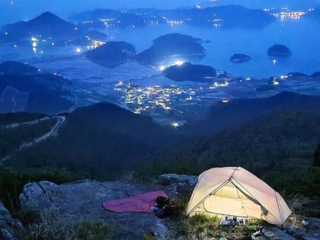 이 장면 보려 '나홀로 <strong>백패킹</strong>'···다도해 껴안고 황홀한 하룻밤