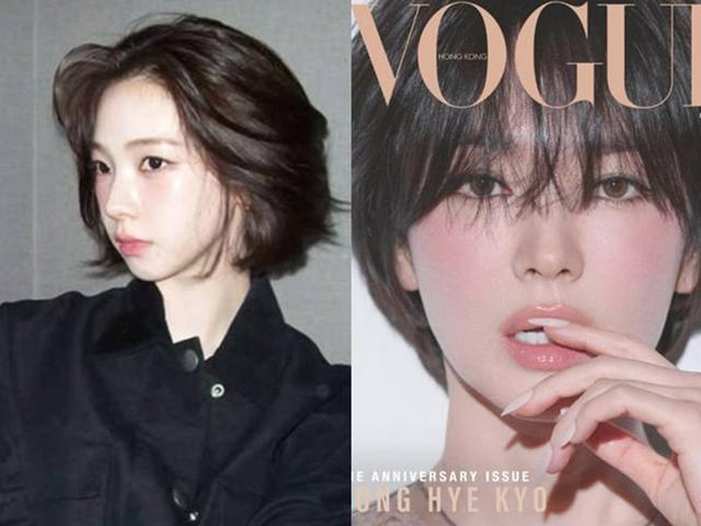 "벌써 봄"·"충격적 예쁨" 카리나x송혜교, 단발병 부르는 상큼 미모