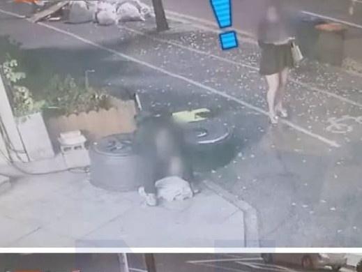 길에서 옷 벗고 잠든 남자 발견하고 지나가던 여자가 남자에게 한 끔찍한 <strong>행동</strong> (+cctv)