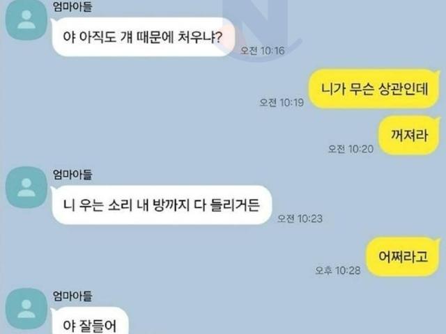 헤어지고 왔더니 엄마 아들한테 온 <strong>카톡</strong>ㄷㄷ