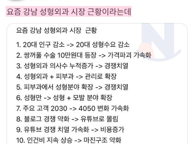 현재 강남 성형외과 시장 <strong>근황</strong>수준 ㅎㄷㄷ..