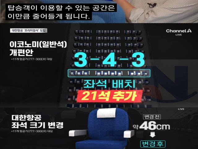다음달부터 좁아진다는 대한항공 좌석 <strong>근황</strong>.jpg