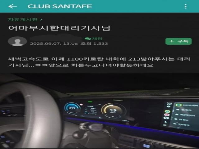 어마무시한 대리 기사님