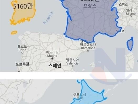 <strong>대한민국</strong> 땅 크기 실감