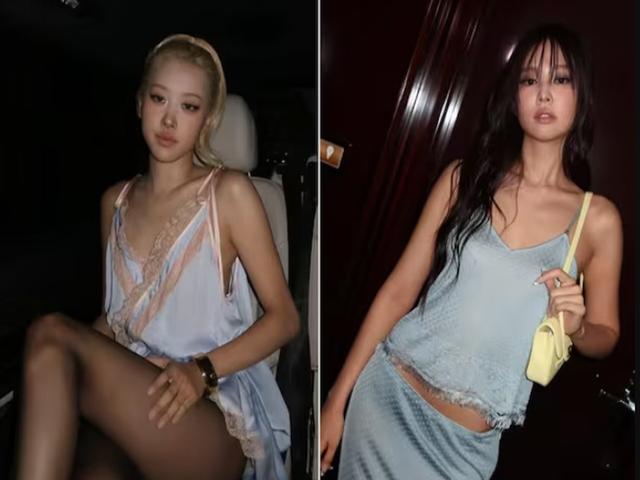 대낮에 잠옷 입고 다니는 듯... 로제도 제니도 과감한 란제리 룩