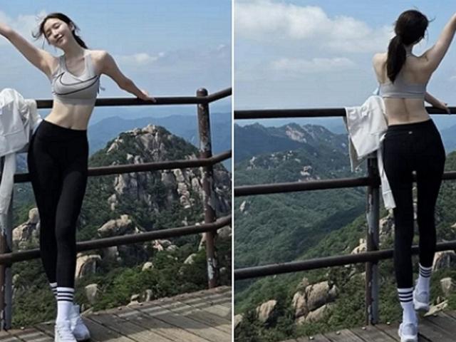 성해은, 브라톱·레깅스 등산 패션에 갑론을박... “민폐” vs “핫걸”