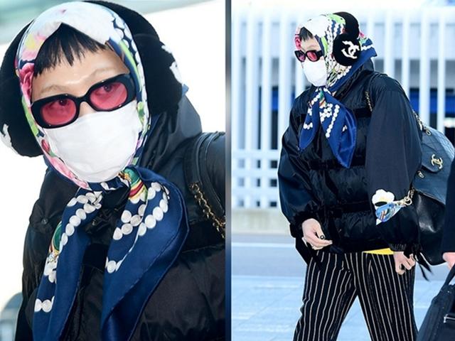 지드래곤, 뉴욕행 공항패션 또 뒤집었다… 샤넬 <strong>스카프</strong>·귀덮개 ‘MAMA 논란도 묻힌 변신’