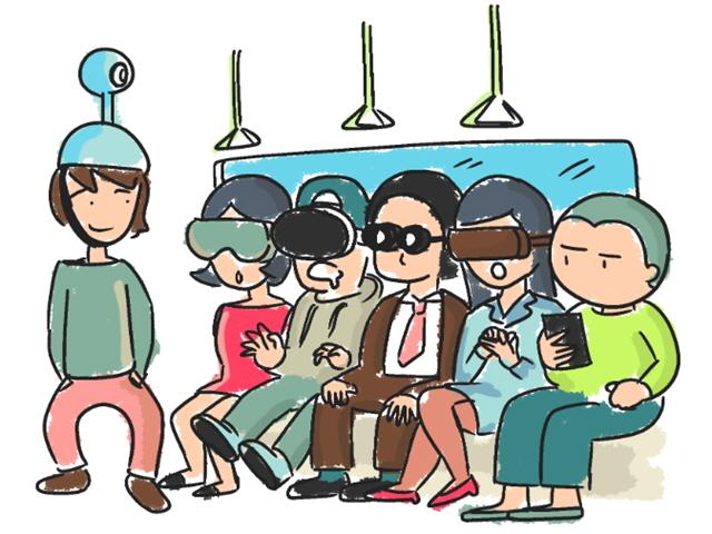 더블데크 붐박스와 워크맨 그리고 스마트폰과 VR