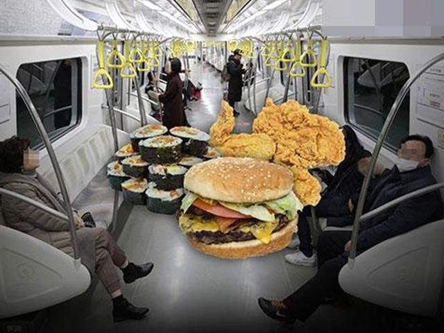 "지하철에서 음식 먹는 당신, 부끄럽지 않으세요?"
