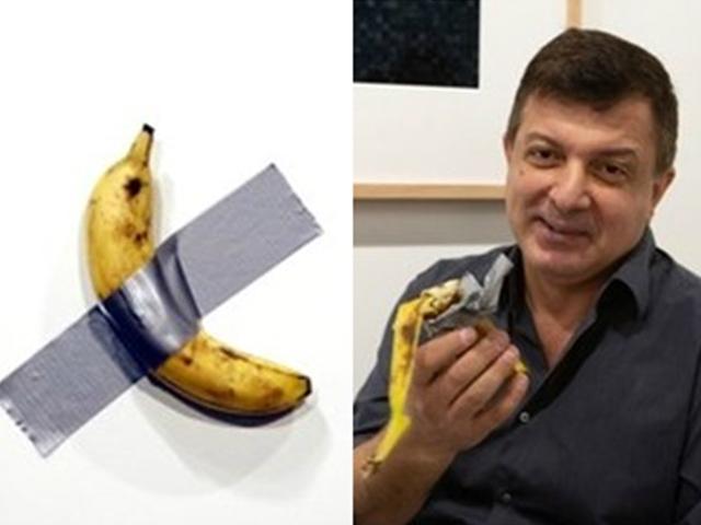 1억짜리 바나나 예술작품 꿀꺽…행위예술가 “배고파서”