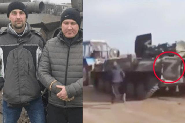 <strong>러시아 군</strong>이 버리고 간 탱크 발견한 우크라이나 현지인들의 반응